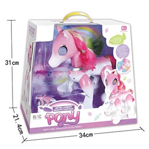 ربات اسباب بازی کنترلی شارژی مدل پونی یونیکورن صورتی Remote Control Unicorn_اسباب بازی ربات