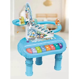 اسباب بازی پیانو پایه دار با پله و سرسره ی پنگوئن Ice Penguins Slide & Piano Toy_اسباب بازی موسیقی
