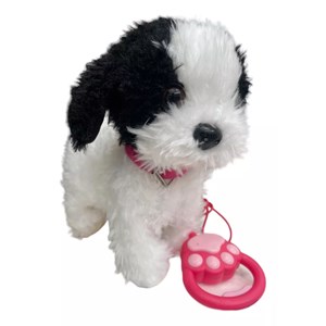 عروسک رباتیک هاپو پشمالو گوش مشکی با دسته ی کنترلی_عروسک رباتیک