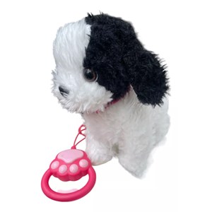 عروسک رباتیک هاپو پشمالو گوش مشکی با دسته ی کنترلی_عروسک رباتیک