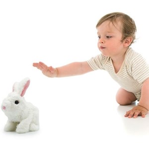 عروسک رباتیک خرگوش حرکتی رنگ سفید_عروسک رباتیک