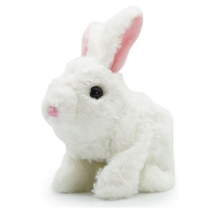 عروسک رباتیک خرگوش حرکتی رنگ سفید_عروسک رباتیک