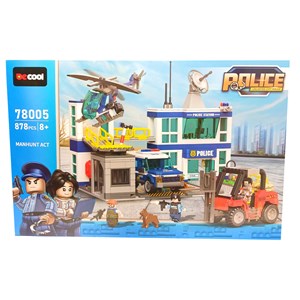 لگو سیتی ایستگاه پلیس شهر 878 قطعه مدل 78005 DECOOL Police Station City_اسباب بازی لگو