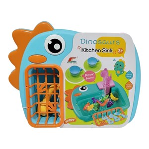 اسباب بازی سینک ظرفشویی مدل دایناسور همراه با وسایل_اسباب بازی لوازم خانگی