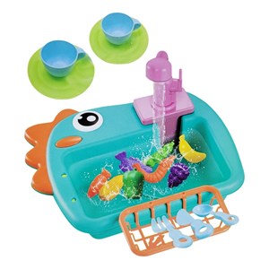 اسباب بازی سینک ظرفشویی مدل دایناسور همراه با وسایل_اسباب بازی لوازم خانگی