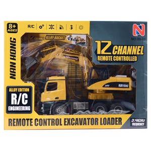 اسباب بازی بیل مکانیکی کنترلی بزرگ مقیاس 1:14 مدل EXCAVATOR LOADER NAN HONG 9916_اسباب بازی ماشین کنترلی