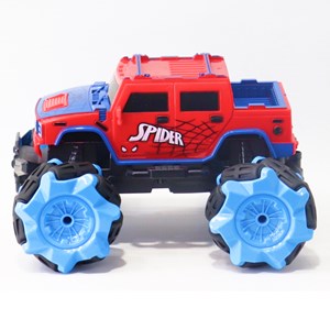 ماشین کنترلی آفرود با چرخ های کپسولی طرح مرد عنکبوتی اسپایدرمن مقیاس 1:18_اسباب بازی ماشین کنترلی