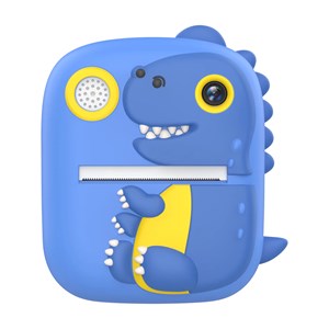 دوربین عکاسی و فیلمبرداری دیجیتال کودک با چاپ فوری حرارتی طرح دایناسور آبی_اسباب بازی دیجیتال و هوشمند