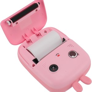 دوربین عکاسی و فیلمبرداری دیجیتال کودک با چاپ فوری حرارتی طرح خرگوش صورتی_اسباب بازی دیجیتال و هوشمند