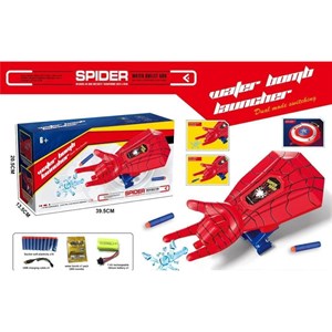 دستکش تیر پرتاب کن شارژی طرح اسپایدرمن همراه با تیر ژله ای و اسفنجی Spiderman hand Web Shooters_اسباب بازی تفنگ