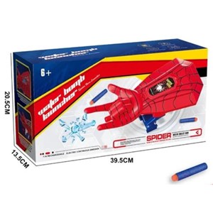 دستکش تیر پرتاب کن شارژی طرح اسپایدرمن همراه با تیر ژله ای و اسفنجی Spiderman hand Web Shooters_اسباب بازی تفنگ