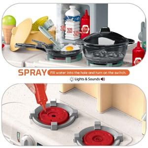 ست اسباب بازی آشپزخانه سایز بزرگ موزیکال و چراغدار 72 قطعه مدل 126_922 Talented Chef_اسباب بازی لوازم خانگی