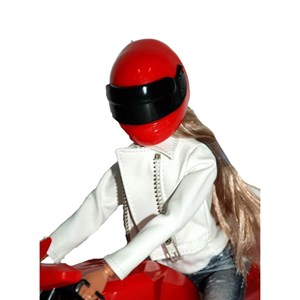 عروسک باربی دفا لوسی موتور سوار با کلاه کاسکت قرمز مدل Defa Lucy Doll 8459_اسباب بازی عروسک دخترانه