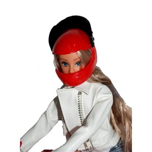 عروسک باربی دفا لوسی موتور سوار با کلاه کاسکت قرمز مدل Defa Lucy Doll 8459_اسباب بازی عروسک دخترانه