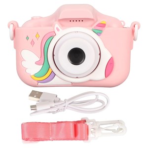 دوربین عکاسی و فیلمبرداری دیجیتال کودک طرح یونیکورن صورتی_اسباب بازی دیجیتال و هوشمند