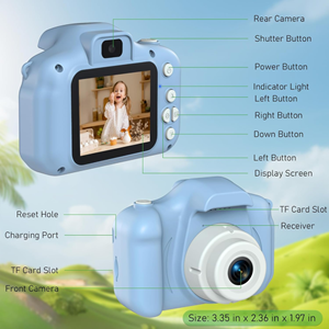 دوربین عکاسی و فیلمبرداری دیجیتال کودک طرح یونیکورن آبی_اسباب بازی دیجیتال و هوشمند