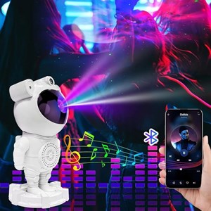 چراغ خواب کهکشانی و اسپیکر دار بلوتوثی طرح فضانورد مدل MXS003_اسباب بازی اتاق کودک