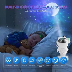 چراغ خواب کهکشانی و اسپیکر دار بلوتوثی طرح فضانورد مدل MXS003_اسباب بازی اتاق کودک