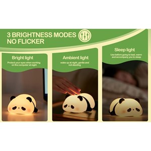 چراغ خواب سیلیکونی شارژی طرح پاندا خوابالو_اسباب بازی اتاق کودک