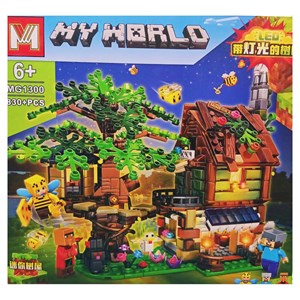 لگو ماینکرافت خانه درختی چراغدار 830  قطعه مدل Minecraft MG1300_اسباب بازی لگو