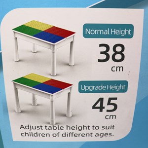 میز و صندلی لگو بازی همراه با 137 قطعه لگو ( میز چند کاره همراه با صندلی ) مدل Block Tables_اسباب بازی اتاق کودک