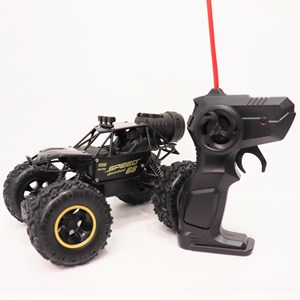 ماشین کنترلی آفرود دودزا مقیاس 1:18 رنگ مشکی_اسباب بازی ماشین کنترلی