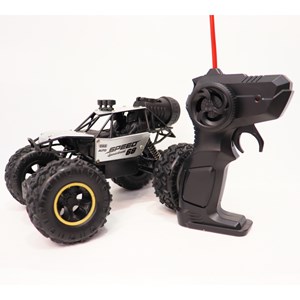 ماشین کنترلی آفرود دودزا مقیاس 1:18 رنگ طوسی_اسباب بازی ماشین کنترلی