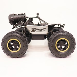 ماشین کنترلی آفرود دودزا مقیاس 1:18 رنگ طوسی_اسباب بازی ماشین کنترلی