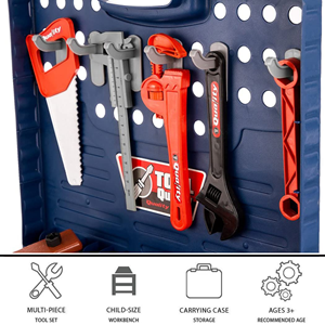 ست میز جعبه ابزار اسباب بازی با دریل کد 21-008 Super Tool Toys_اسباب بازی مشاغل