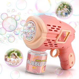 تفنگ اسباب بازی حباب ساز چراغ دار رنگ صورتی مدل Geometric Bubble Gun_اسباب بازی تفنگ