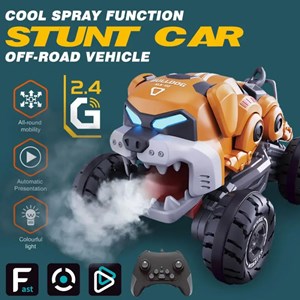 ماشین کنترلی شارژی دودزا طرح سگ بولداگ Bulldog Stunt Spray RC Car_اسباب بازی ماشین کنترلی