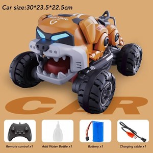 ماشین کنترلی شارژی دودزا طرح سگ بولداگ Bulldog Stunt Spray RC Car_اسباب بازی ماشین کنترلی