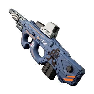 تفنگ اسباب بازی شارژی دو حالته همرا با تیرهای سکه ای فومی مدل P90_اسباب بازی تفنگ