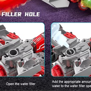 ماشین کنترلی چرخ کپسولی دودزا با دو کنترل دستی و دستبندی مدل آر سی مسابقه ای دریفت_اسباب بازی ماشین کنترلی