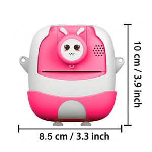 دوربین عکاسی و فیلمبرداری دیجیتال کودک با چاپ فوری حرارتی و رم 32 گیگ صورتی_اسباب بازی دیجیتال و هوشمند