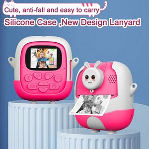 دوربین عکاسی و فیلمبرداری دیجیتال کودک با چاپ فوری حرارتی و رم 32 گیگ صورتی_اسباب بازی دیجیتال و هوشمند