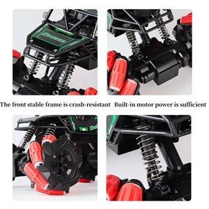 ماشین کنترلی آفرودی چرخ کپسولی موزیکال شارژی مقیاس 1:18_اسباب بازی ماشین کنترلی