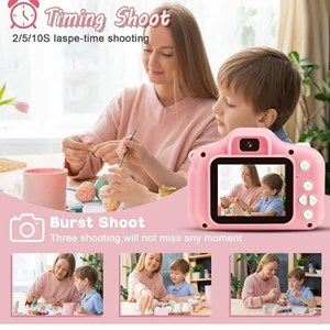 دوربین عکاسی و فیلمبرداری دیجیتال کودک 1080P رنگ صورتی_اسباب بازی دیجیتال و هوشمند