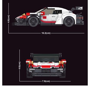 لگو تکنیک ماشین پورشه 349 قطعه مدل Mould King 27010 Porsche 911 Sports Car_اسباب بازی لگو