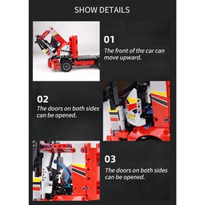 لگو تکنیک کامیون حمل‌ و نقل کنترلی 577 قطعه مدل MOULD KING 15003 RC Transport Truck Remote Contro_اسباب بازی لگو