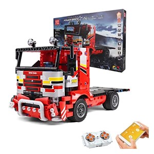 لگو تکنیک کامیون حمل‌ و نقل کنترلی 577 قطعه مدل MOULD KING 15003 RC Transport Truck Remote Contro_اسباب بازی لگو