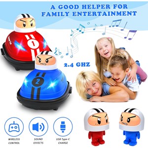 ماشین‌ های کنترلی تصادفی مدل RC Bumper Cars مجموعه ی 2 عددی_اسباب بازی ماشین کنترلی