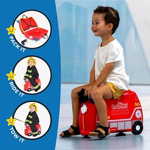 چمدان سواری کودک با ظرفیت 18 لیتر طرح ماشین آتش نشانی مدل 00254 Trunki 18L_کیف و کوله پشتی
