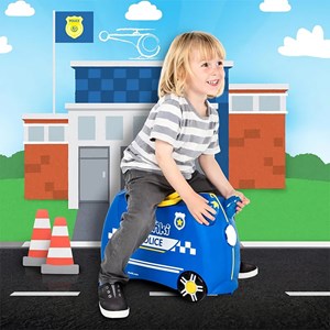 چمدان سواری کودک با ظرفیت 18 لیتر طرح ماشین پلیس مدل 00323 Trunki 18L_کیف و کوله پشتی