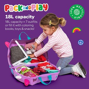 چمدان سواری کودک با ظرفیت 18 لیتر طرح گربه مدل 00322 Trunki 18L_کیف و کوله پشتی