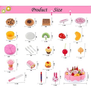 ست اسباب‌ بازی کیک تولد موزیکال 75 تکه مدل Musical Birthday Cake Playset 20_889_اسباب بازی لوازم خانگی