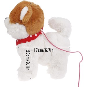 عروسک رباتیک هاپو پشمالو سخنگو و موزیکال با دسته ی کنترلی مدل Electric Singing Dog Toys 968_عروسک رباتیک