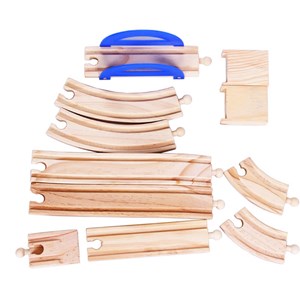 پازل شهر کوچک چوبی همراه با قطار و ریل، 40 قطعه مدل 861 Rail Overpass Wooden_اسباب بازی لگو