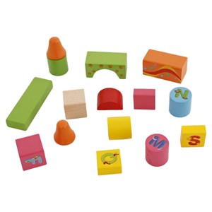 بلوک چوبی خانه سازی بریکس جعبه ای 50 قطعه English Alphabet Blocks_بازی فکری