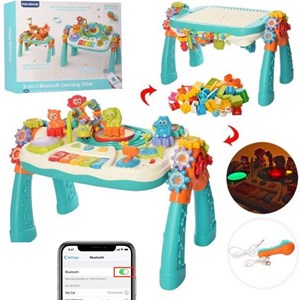 میز آموزشی بلوتوثی قابل شارژ 2 در 1 مدل Bluetooth Learning Table_اسباب بازی موسیقی